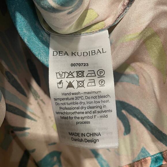 Dea Kudibal Maxine Silk Blouse L | Palazzo Eucalyptus Print, NWT $349 - Picture 7 of 10